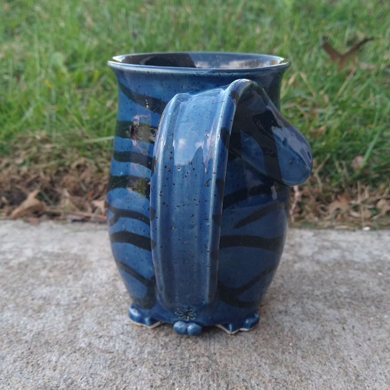 Dark Blue Cat Butt Mug - Large - Approx. 22oz