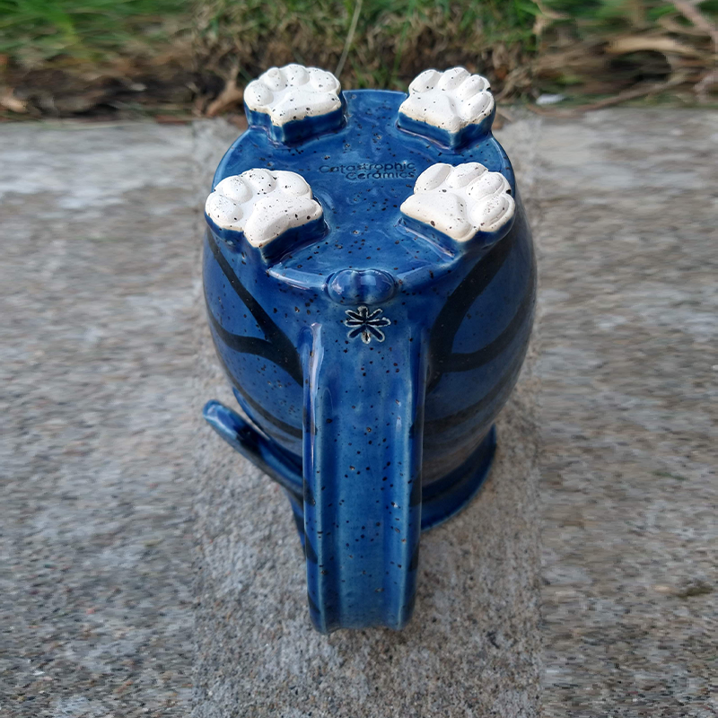 Dark Blue Cat Butt Mug - Large - Approx. 22oz