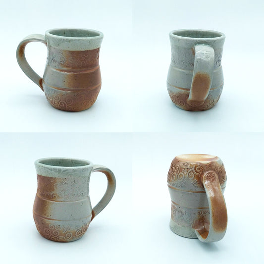 Small Soda Fired Stamped Mugs