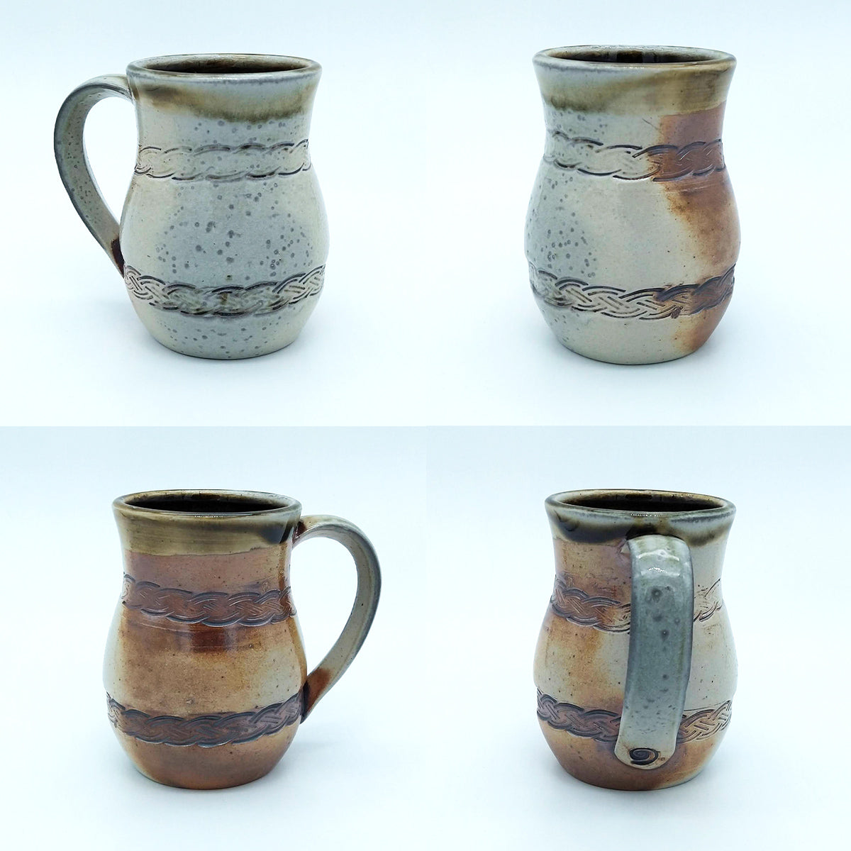 Medium Soda Fired Stamped Mugs