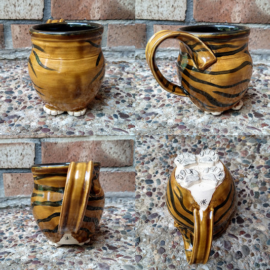 Small Brown Striped Cat Butt Mug