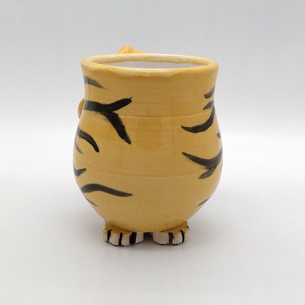 Yellow Striped Cat Butt Mug