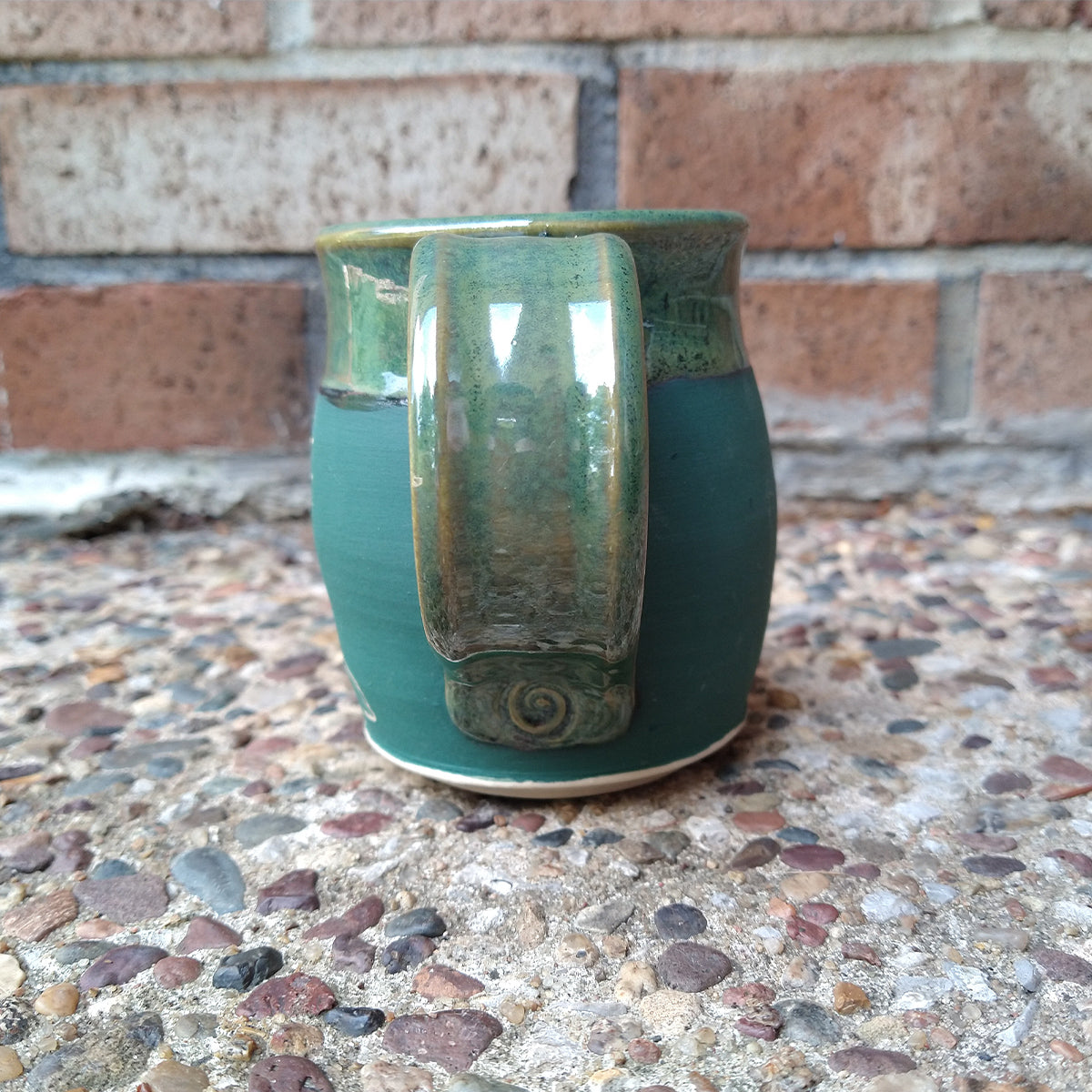 Small Green Celtic Raven Mug - 10 oz