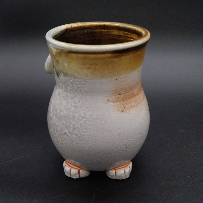 Brown & Grey Soda Fired Cat Butt Mug - 16oz