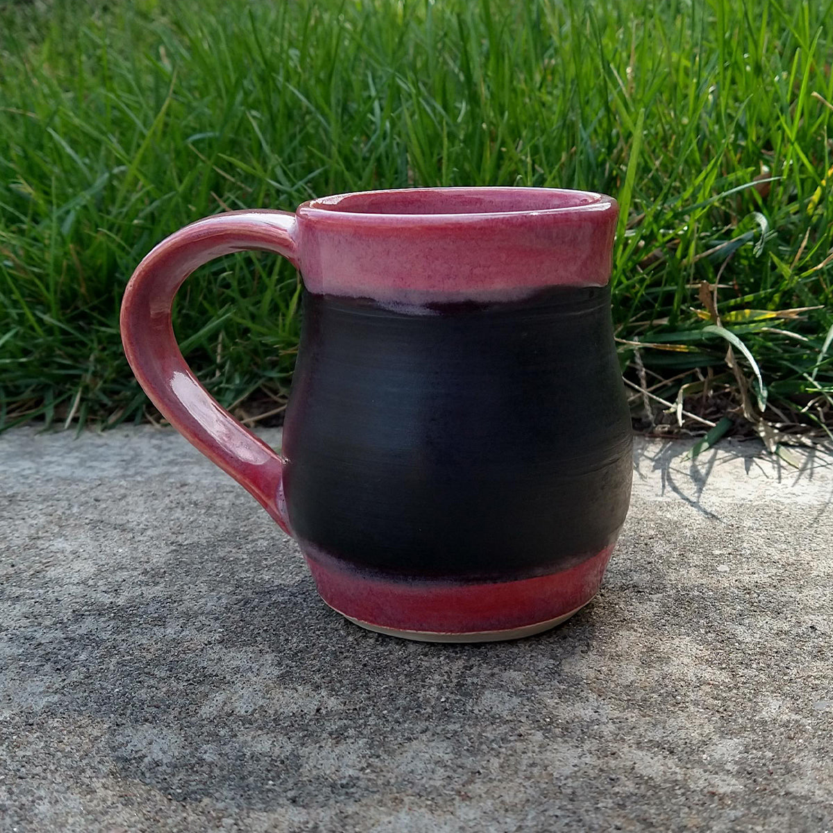 Small Celtic Raven Mug - 12 oz - Black & Pink