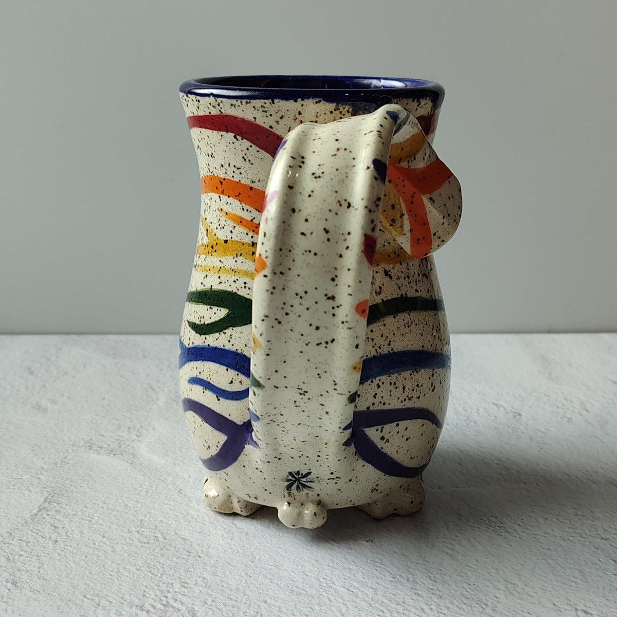 Rainbow Cat Butt Mug - Medium w/ Trouble Puffs