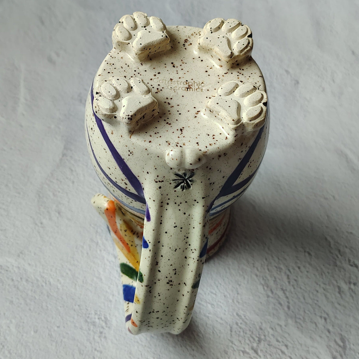 Rainbow Cat Butt Mug - Medium w/ Trouble Puffs