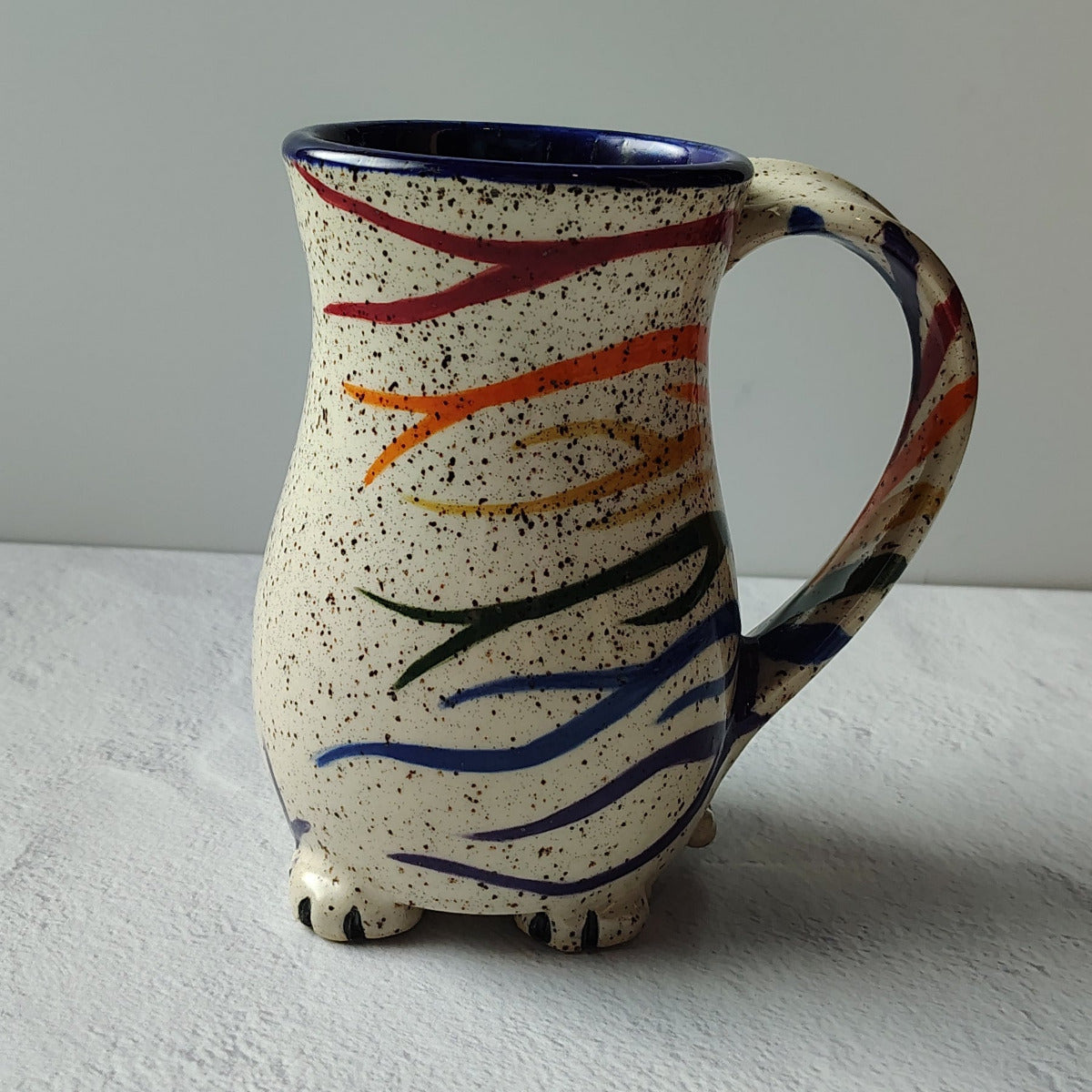 Rainbow Cat Butt Mug - Medium w/ Trouble Puffs