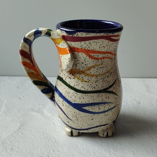 Rainbow Cat Butt Mug - Medium w/ Trouble Puffs